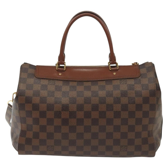 LOUIS VUITTON Damier Ebene Greenwich Hand Bag 2way N41337 LV Auth BA5559