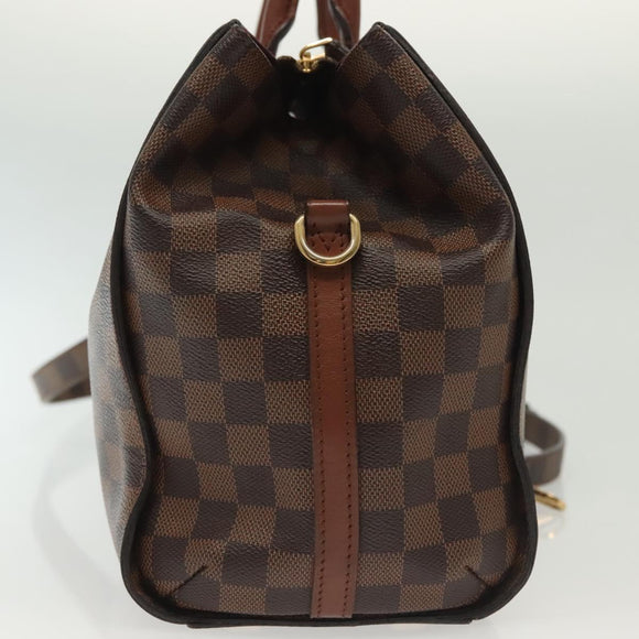 LOUIS VUITTON Damier Ebene Greenwich Hand Bag 2way N41337 LV Auth BA5559