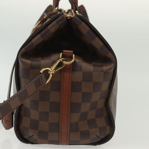 LOUIS VUITTON Damier Ebene Greenwich Hand Bag 2way N41337 LV Auth BA5559