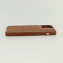 HERMES iPhone 12 & 12 Pro Case iPhone Case Leather Brown Auth BA5561-3