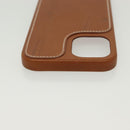 HERMES iPhone 12 & 12 Pro Case iPhone Case Leather Brown Auth BA5561-7