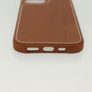 HERMES iPhone 12 & 12 Pro Case iPhone Case Leather Brown Auth BA5561-8