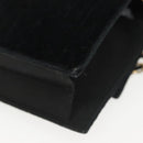 CHANEL Chain Mademoiselle Shoulder Bag Velor Black Gold CC Auth BA5562-17