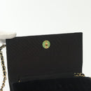 CHANEL Chain Mademoiselle Shoulder Bag Velor Black Gold CC Auth BA5562-19
