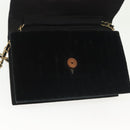 CHANEL Chain Mademoiselle Shoulder Bag Velor Black Gold CC Auth BA5562-20