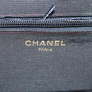 CHANEL Chain Mademoiselle Shoulder Bag Velor Black Gold CC Auth BA5562-21
