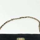 CHANEL Chain Mademoiselle Shoulder Bag Velor Black Gold CC Auth BA5562-14
