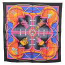 HERMES Carre 90 Scarf ""GRANDE TENUE"" Silk Black Auth BA5569-1