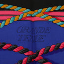 HERMES Carre 90 Scarf ""GRANDE TENUE"" Silk Black Auth BA5569-14