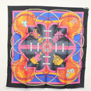 HERMES Carre 90 Scarf ""GRANDE TENUE"" Silk Black Auth BA5569-11