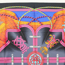 HERMES Carre 90 Scarf ""GRANDE TENUE"" Silk Black Auth BA5569-3