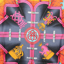 HERMES Carre 90 Scarf ""GRANDE TENUE"" Silk Black Auth BA5569-6