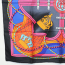 HERMES Carre 90 Scarf ""GRANDE TENUE"" Silk Black Auth BA5569-8