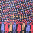 CHANEL Scarf Silk Purple CC Auth BA5570-11