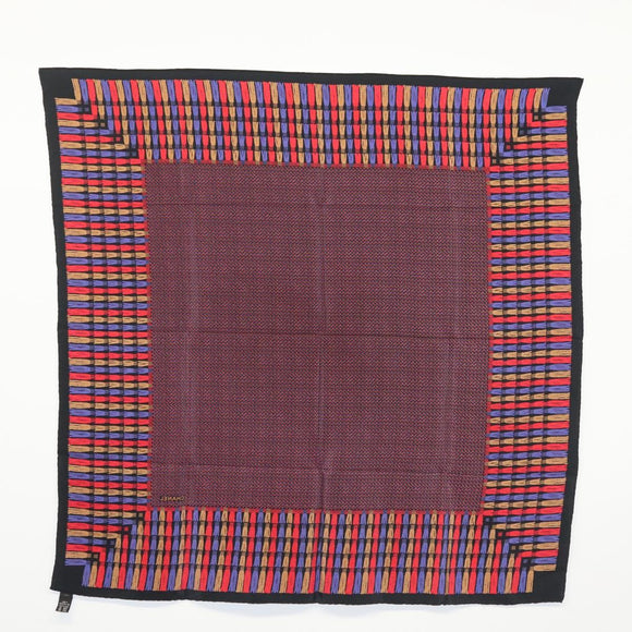 CHANEL Scarf Silk Purple CC Auth BA5570
