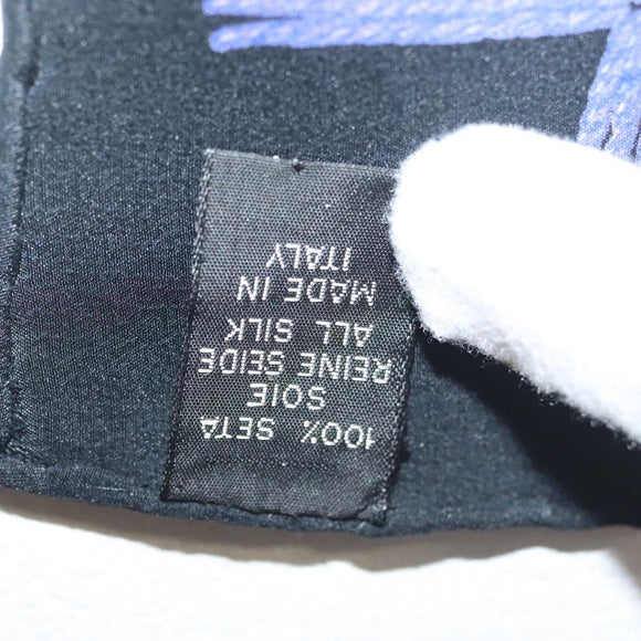 CHANEL Scarf Silk Purple CC Auth BA5570