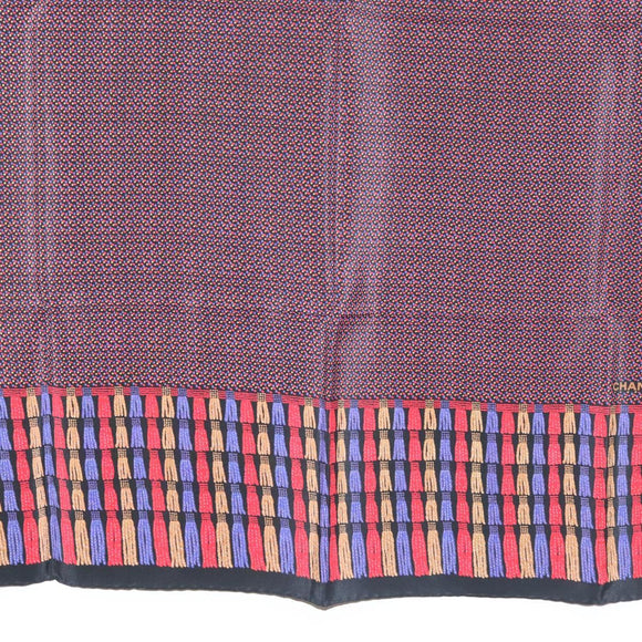 CHANEL Scarf Silk Purple CC Auth BA5570