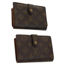 LOUIS VUITTON Monogram Portefeuille Viennois Bifold Wallet 2Set LV Auth BA5575-1