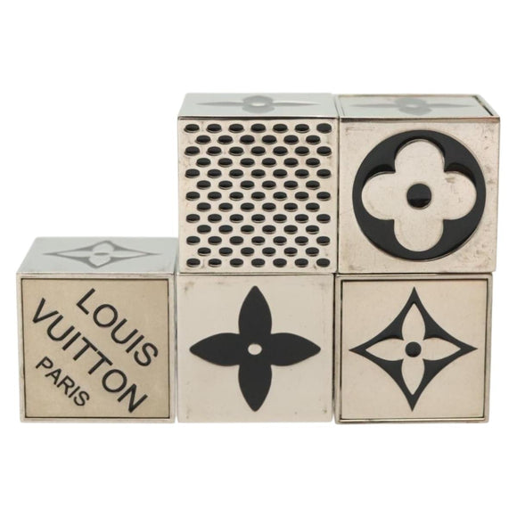 LOUIS VUITTON Monogram Gamecube Paper weight metal Silver M99454 LV Auth BA5576