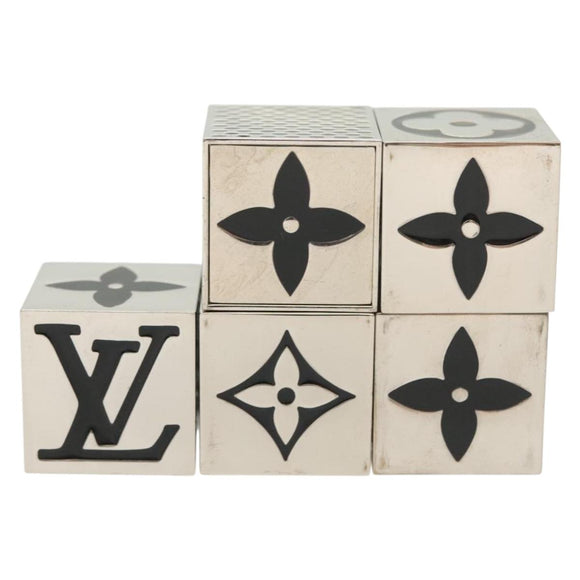 LOUIS VUITTON Monogram Gamecube Paper weight metal Silver M99454 LV Auth BA5576