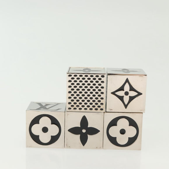 LOUIS VUITTON Monogram Gamecube Paper weight metal Silver M99454 LV Auth BA5576