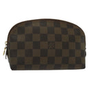 LOUIS VUITTON Damier Ebene Pochette Cosmetic PM Pouch N47516 LV Auth BA5580-1