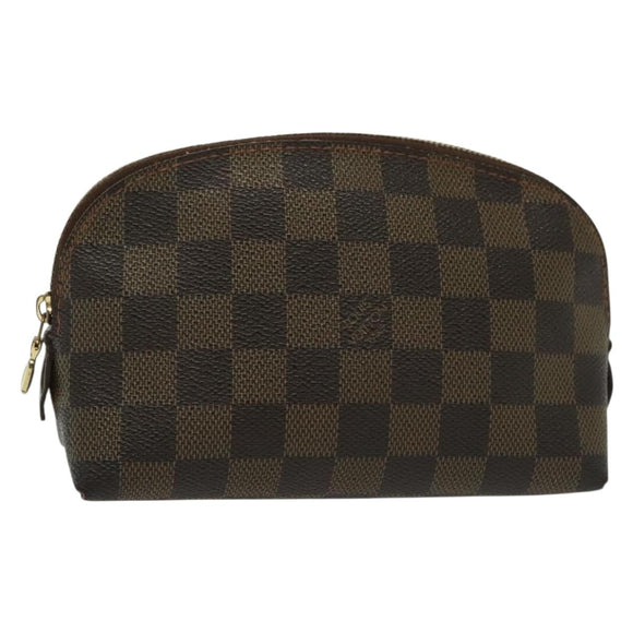 LOUIS VUITTON Damier Ebene Pochette Cosmetic PM Pouch N47516 LV Auth BA5580
