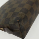 LOUIS VUITTON Damier Ebene Pochette Cosmetic PM Pouch N47516 LV Auth BA5580-15