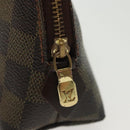 LOUIS VUITTON Damier Ebene Pochette Cosmetic PM Pouch N47516 LV Auth BA5580-8