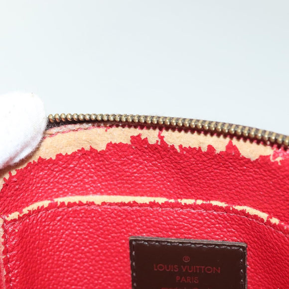 LOUIS VUITTON Damier Ebene Pochette Cosmetic PM Pouch N47516 LV Auth BA5580