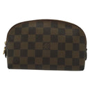 LOUIS VUITTON Damier Ebene Pochette Cosmetic PM Pouch N47516 LV Auth BA5580-13