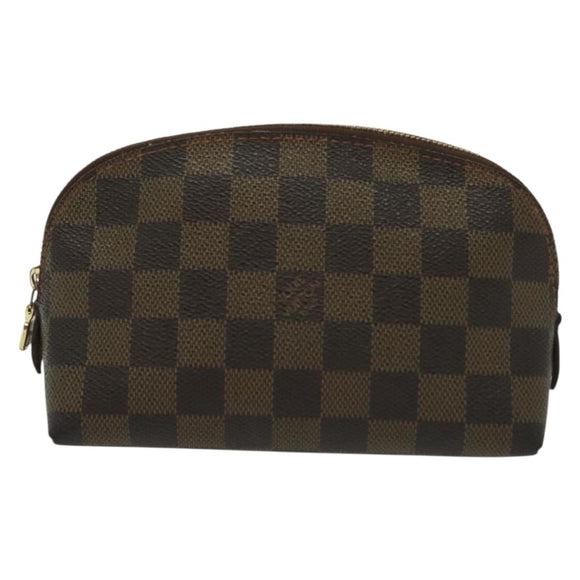 LOUIS VUITTON Damier Ebene Pochette Cosmetic PM Pouch N47516 LV Auth BA5580
