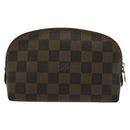 LOUIS VUITTON Damier Ebene Pochette Cosmetic PM Pouch N47516 LV Auth BA5580-2