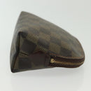LOUIS VUITTON Damier Ebene Pochette Cosmetic PM Pouch N47516 LV Auth BA5580-3