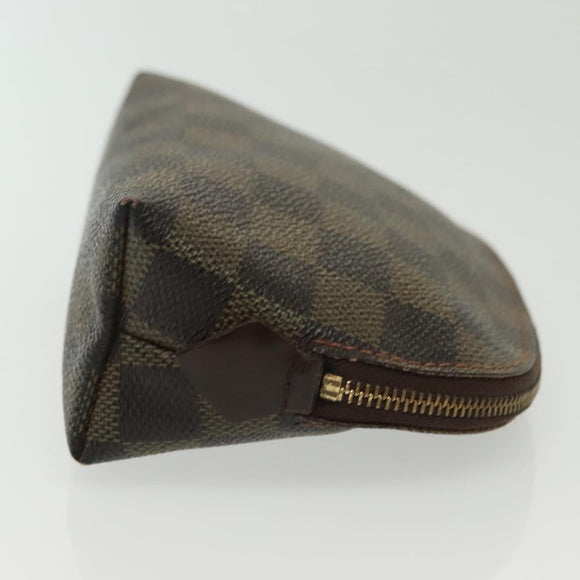 LOUIS VUITTON Damier Ebene Pochette Cosmetic PM Pouch N47516 LV Auth BA5580