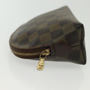 LOUIS VUITTON Damier Ebene Pochette Cosmetic PM Pouch N47516 LV Auth BA5580-4