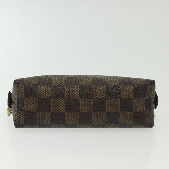 LOUIS VUITTON Damier Ebene Pochette Cosmetic PM Pouch N47516 LV Auth BA5580