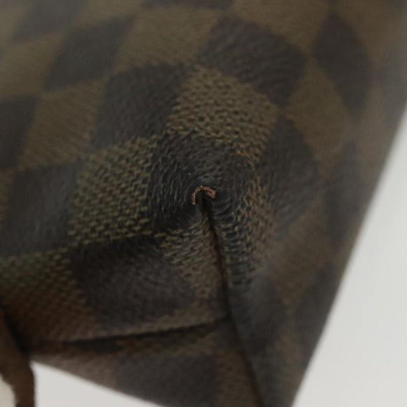 LOUIS VUITTON Damier Ebene Pochette Cosmetic PM Pouch N47516 LV Auth BA5580