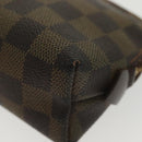 LOUIS VUITTON Damier Ebene Pochette Cosmetic PM Pouch N47516 LV Auth BA5580-14