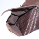 Chloe Shoulder Bag Leather Brown Gold Auth BA5583-22