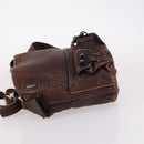 Chloe Shoulder Bag Leather Brown Gold Auth BA5583-4