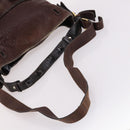 Chloe Shoulder Bag Leather Brown Gold Auth BA5583-7