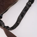 Chloe Shoulder Bag Leather Brown Gold Auth BA5583-8