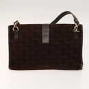 GIVENCHY BALLY Shoulder Bag Suede Leather 2Set Brown Navy Auth BA5585-11