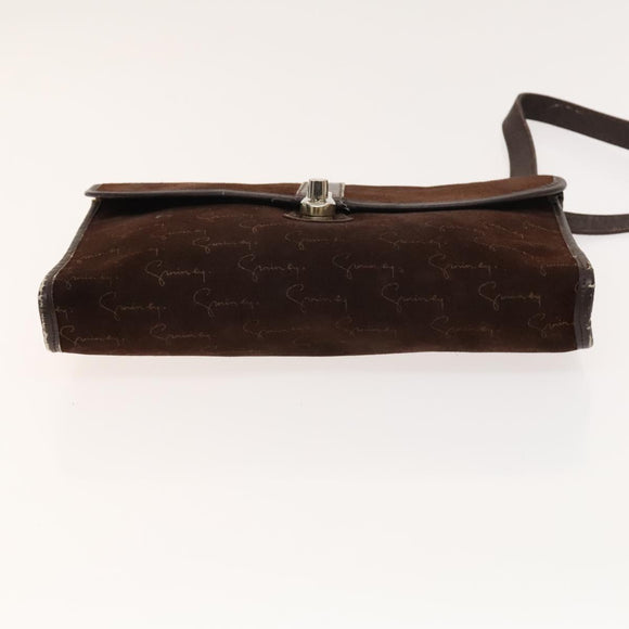 GIVENCHY BALLY Shoulder Bag Suede Leather 2Set Brown Navy Auth BA5585