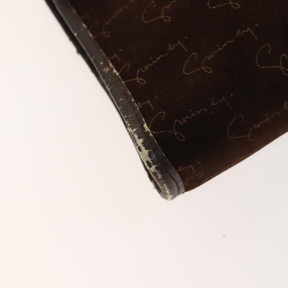 GIVENCHY BALLY Shoulder Bag Suede Leather 2Set Brown Navy Auth BA5585