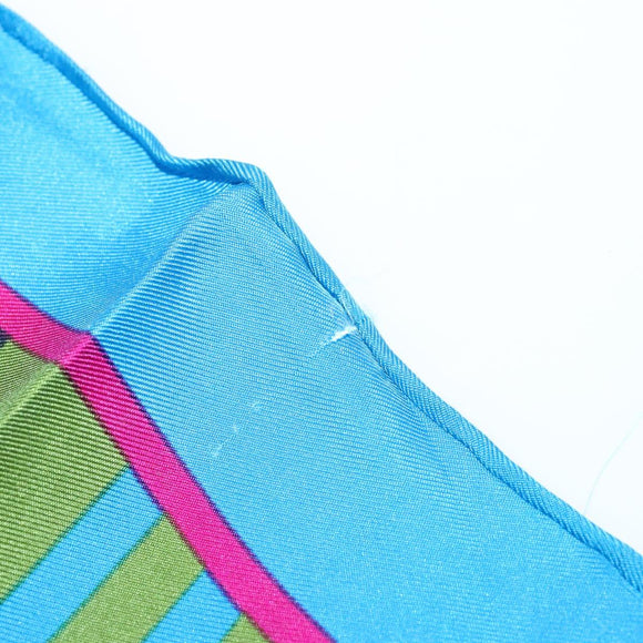 Christian Dior Saint Laurent Scarf Pouch Silk 2Set Multicolor Auth BA5586