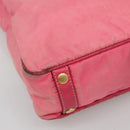 PRADA Tote Bag Nylon 2way Pink Gold Auth BA5588-16