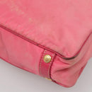 PRADA Tote Bag Nylon 2way Pink Gold Auth BA5588-17