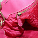 PRADA Tote Bag Nylon 2way Pink Gold Auth BA5588-20
